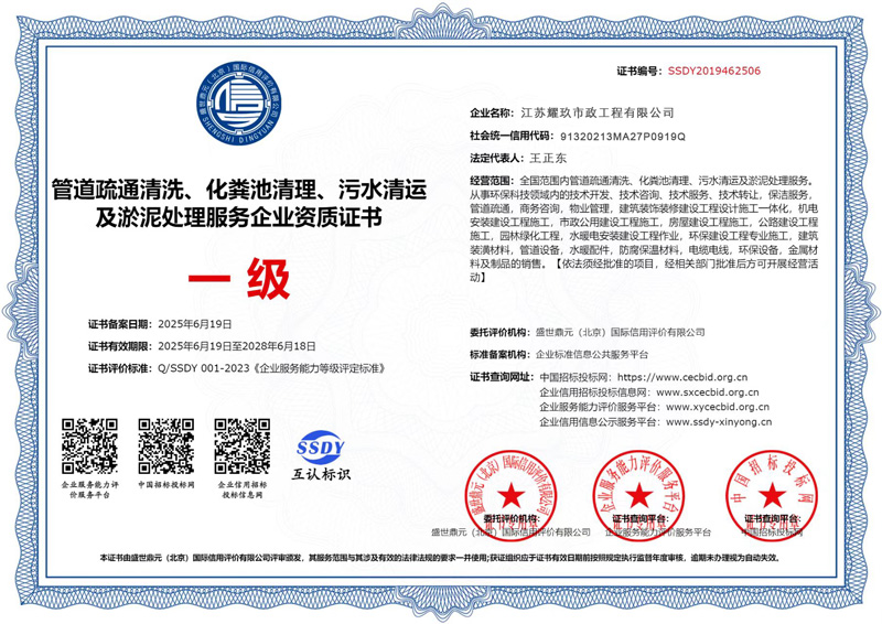 察哈尔路企业资质证书